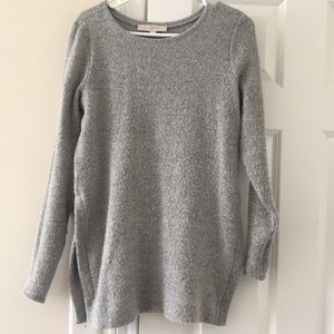 Super soft grey tunic with side slit